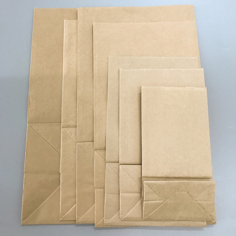 Food Snacks In Usa - Kraftpapier-Lebensmittelbeutel, 100er-Pack, mit offenem oberen Ende