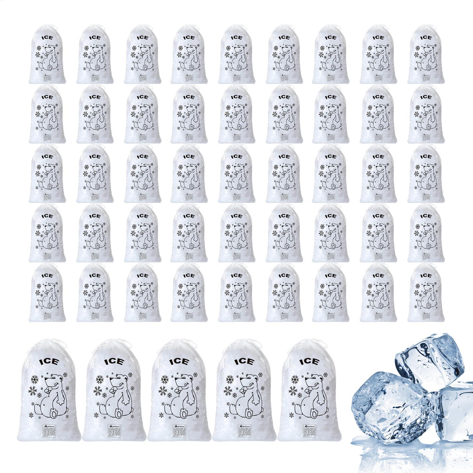 Food Snacks Delivery - Eisbeutel 50 Stück, robuste Plastiktüten mit