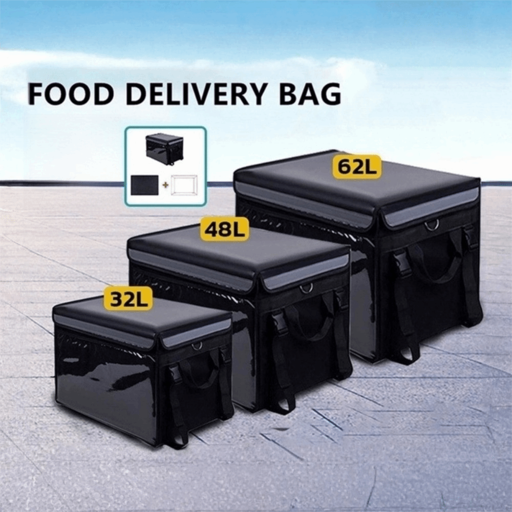 Food Snacks Delivery - Wasserdichter Lebensmittelliefertasche, 32 l/48 l/62 l,