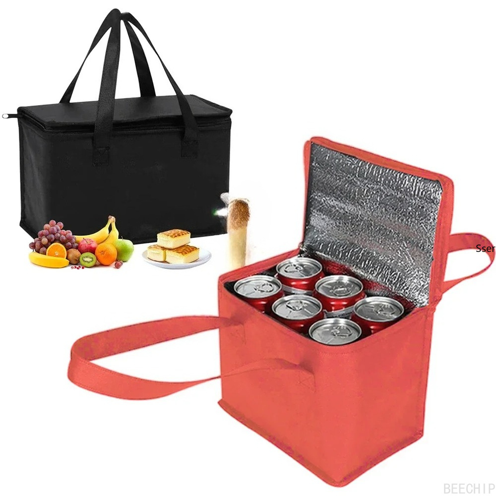 Food Snacks Delivery - Tragbare Lunch-Kühltasche, faltbare Isoliertasche für Picknick,