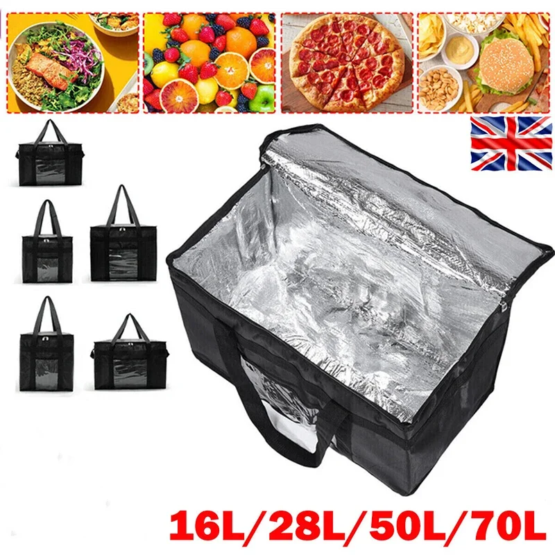 Food Snacks Delivery - 16L-70L Isolierte Thermo-Einkaufstasche, große Aufbewahrung, Kühler,