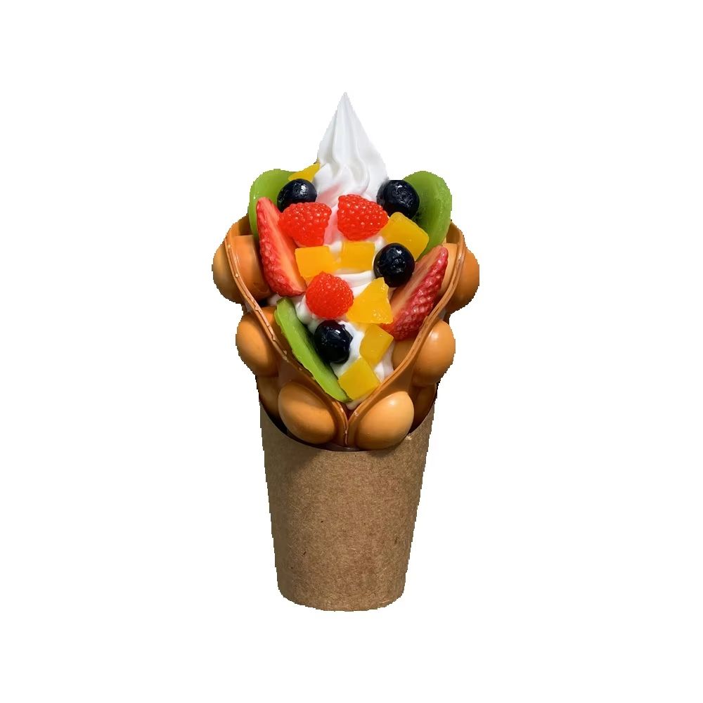 Food Snacks Order - Eiscreme Blase Waffel Modell Serie Kiwi